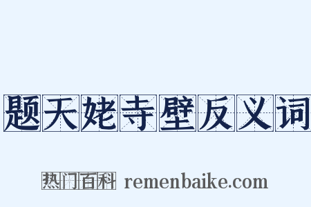 题天姥寺壁反义词是什么意思的图片